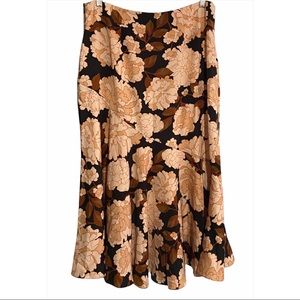 🍂Who What Wear Flared Floral Midi Skirt🍂